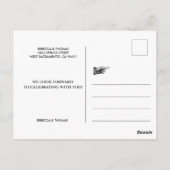 Moderne gouden bruidsolie bespaart de datum briefkaart (Achterkant)