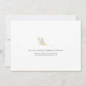 Moderne gouden bruiloft foto slaat de datum op save the date (Achterkant)