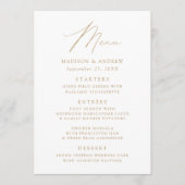 Moderne gouden bruiloft met elegant elegant menu (Voorkant)