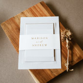 Moderne gouden bruiloft met elegant elegant uitnodigingen wikkel