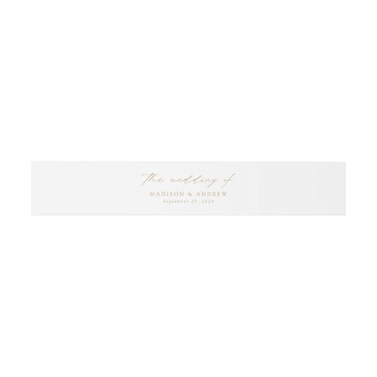 Moderne gouden bruiloft met elegant elegant uitnodigingen wikkel (Vlak)