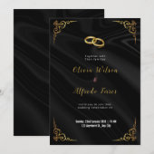 Moderne gouden bruiloft uitvinding feestdagenkaart (Voorkant / Achterkant)