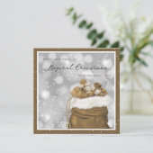 Moderne gouden Cadeaus, magisch kerstfeest Feestdagenkaart (Staand voorkant)