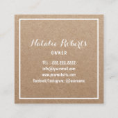 Moderne Gouden Cake Home Bakkerij Gebak Chef Kraft Vierkante Visitekaartje (Achterkant)