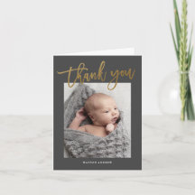 Moderne Gouden Calligrafie Foto Baby