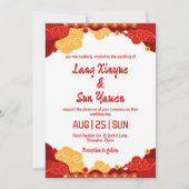 Moderne gouden Chinese huwelijksuitnodiging Kaart (Voorkant)