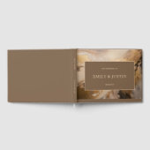 Moderne gouden chocolade artistieke Waterverf brui Gastenboek (Volledig)