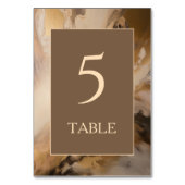 Moderne gouden chocolade artistieke Waterverf brui Kaart (Voorkant)