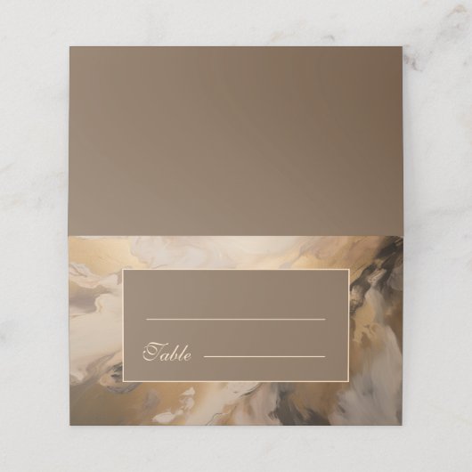 Moderne gouden chocolade artistieke Waterverf brui Plaatskaartje (Buitenkant ongevouwen)