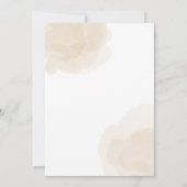 Moderne gouden cirkel bloemenbruiloft kaart (Achterkant)