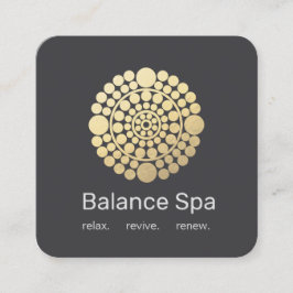 Moderne Gouden Cirkel Mandala Motief Vierkante Visitekaartje