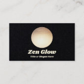 Moderne Gouden Cirkel Zwart Visitekaartje (Voorkant)