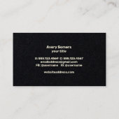 Moderne Gouden Cirkel Zwart Visitekaartje (Achterkant)