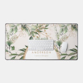 Moderne Gouden Cirkels Eucalyptus Bedrijf Groot Bureaumat (Keyboard & Muis)