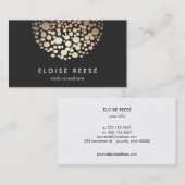 Moderne Gouden Cirkels Schoonheidssalon Visitekaartje (Voorkant / Achterkant)