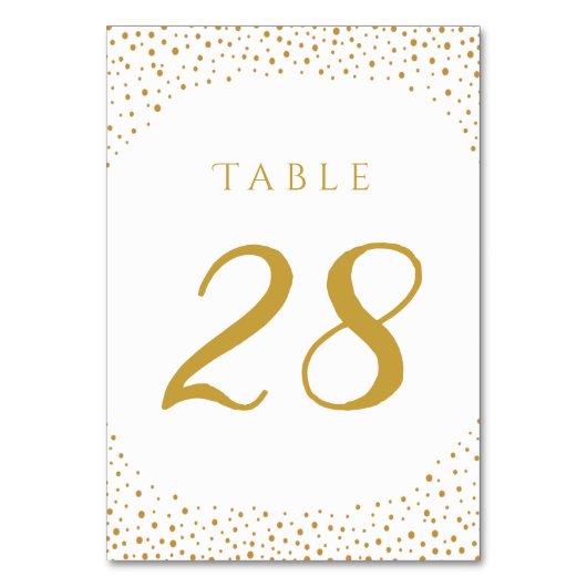 Moderne gouden Confetti bruiloft Kaart (Voorkant)