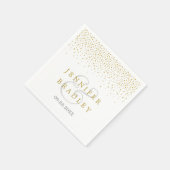 Moderne gouden Confetti bruiloft Servet (Hoek)