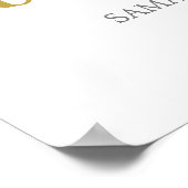 Moderne gouden Confetti bruiloft Welkomstbord Poster (Hoek)