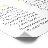 Moderne gouden Confetti-weddenschapskaart Poster (Hoek)