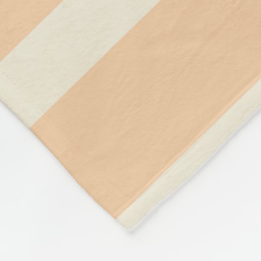 Moderne Gouden Crème Gestreept Fleece Deken (Hoek)