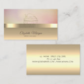 Moderne gouden cupcake aardbeienbakkerij visitekaartje (Voorkant / Achterkant)