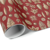 Moderne gouden decoraties voor Kerstmis Cadeaupapier (Rol Hoek)