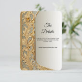 Moderne gouden  detailbehuizing Kaart (Staand voorkant)