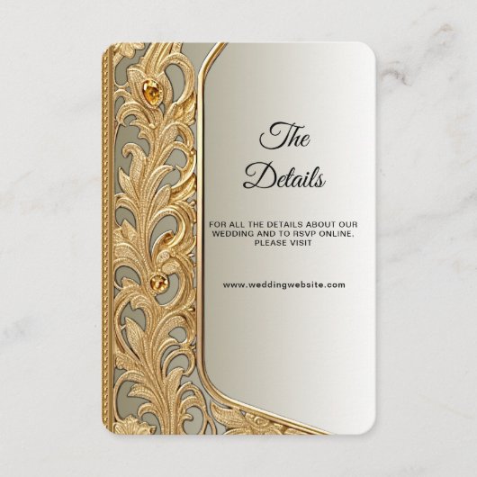 Moderne gouden  detailbehuizing Kaart (Voorkant)