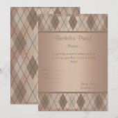 MODERNE Gouden DIAMANTEN VERLOVINGSFEEST UITNODIGI Kaart (Voorkant / Achterkant)