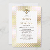 Moderne gouden doop kaart (Voorkant)
