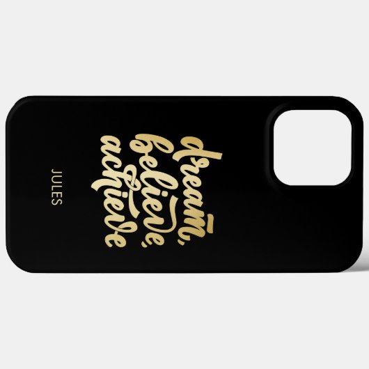 Moderne gouden dromen geloven dat je Motivatie kun Case-Mate iPhone Case (Achterkant (horizontaal))