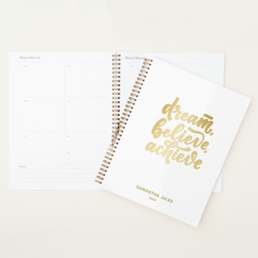 Moderne gouden dromen geloven dat je Motivatie kun Planner (Display)