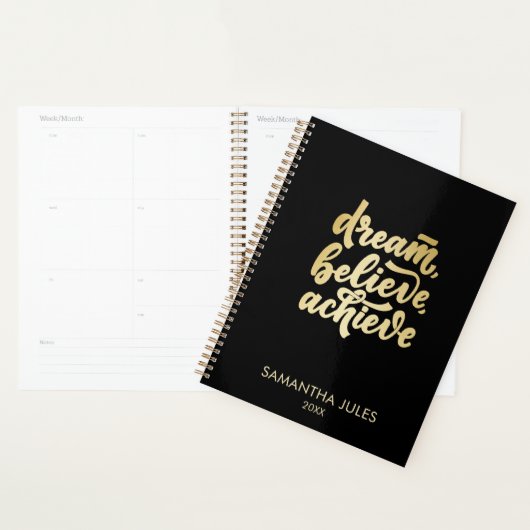 Moderne gouden dromen geloven dat je Motivatie kun Planner (Display)