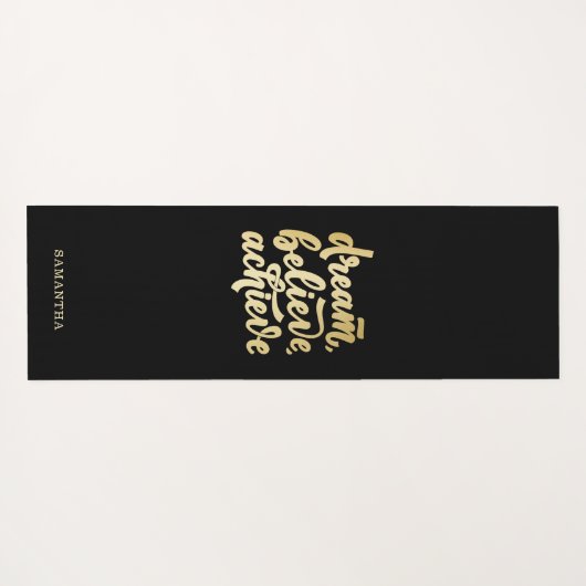 Moderne gouden dromen geloven dat je Motivatie kun Yogamat (Achterkant (horizontaal))