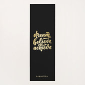 Moderne gouden dromen geloven dat je Motivatie kun Yogamat (Achterkant)