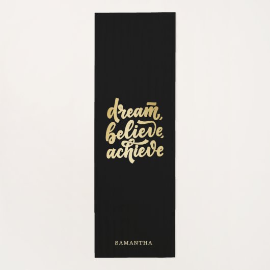 Moderne gouden dromen geloven dat je Motivatie kun Yogamat (Achterkant)