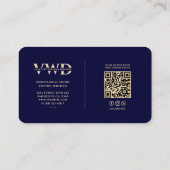 Moderne Gouden Drone Operator Monogram Midnight bl Visitekaartje (Achterkant)