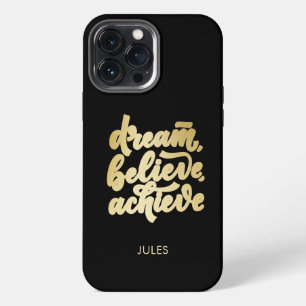 Moderne Gouden Droom Geloof Bereik  Motiverend    iPhone 13 Pro Max Hoesje