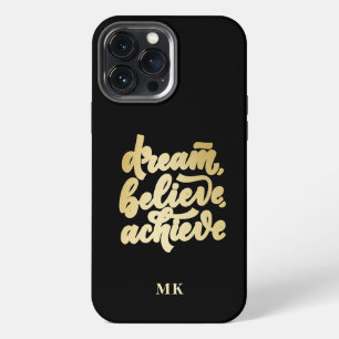 Moderne Gouden Droom Geloof Bereik Motiverend iPhone 13 Pro Max Hoesje