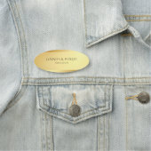 Moderne gouden eenvoudige Sjabloon elegant Naamplaatje (In situ)