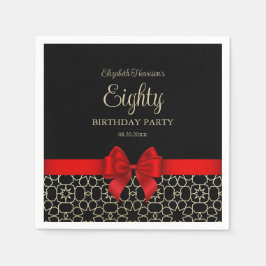 Moderne Gouden Egypte Geometrische Rode Strik 80st Servet