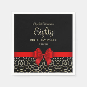 Moderne Gouden Egypte Geometrische Rode Strik 80st Servet