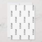 Moderne gouden eindexamenfoto witte aankondiging (Achterkant)
