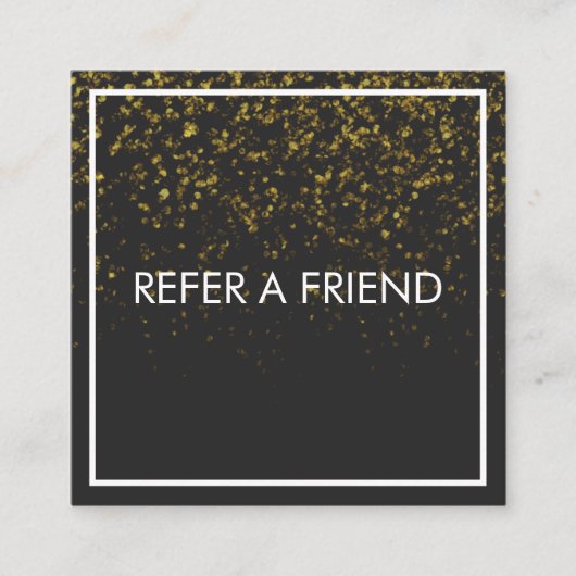 Moderne gouden elegante schoonheidssalon aanbevelingskaartje (Voorkant)