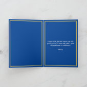 Moderne Gouden en Blauwe Zoon 30e Verjaardag Kaart (Binnen)