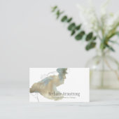 Moderne gouden en Blauwgroen swash handgetekende j Visitekaartje (Staand voorkant)