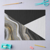 Moderne gouden en grijze Agate Geode Tissuepapier (Craft)