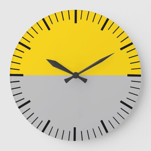 Moderne Gouden en Grijze Klok Zonder Nummers (Voorkant)