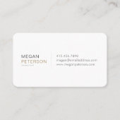 Moderne gouden en grijze Visitekaartje (Voorkant)