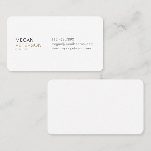 Moderne gouden en grijze Visitekaartje (Voorkant / Achterkant)